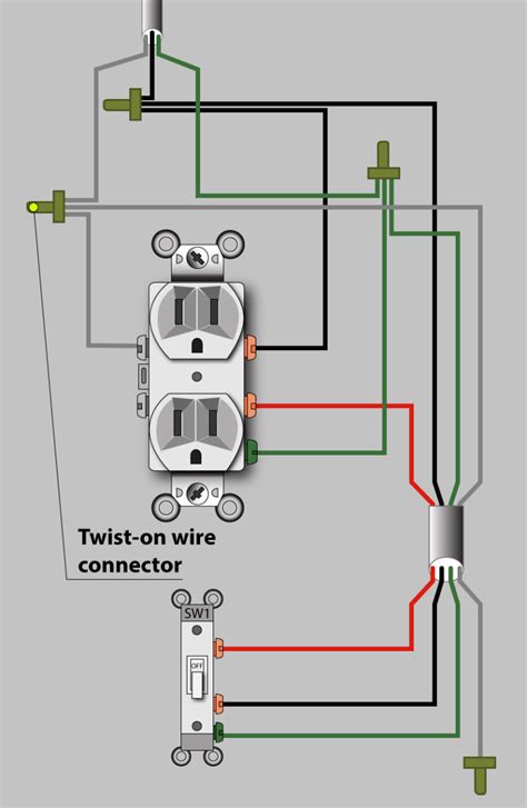 how to make a electric switch box|wiring a receptacle to switch.